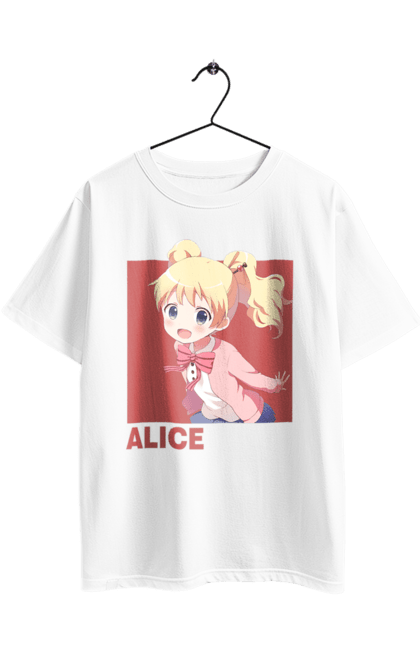 Oversized t-shirt with prints Kiniro Mosaic Alice Cartelet. Alice, alice cartelet, anime, gold mosaic, kiniro mosaic, kinmoza, manga. 2070702