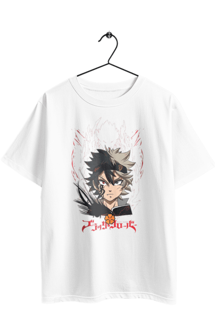 Футболка оверсайз з принтом "Black Clover Аста". Anime, asta, black clover, manga, wizard king, аніме, аста, король магів, манга, чорна конюшина. 2070702