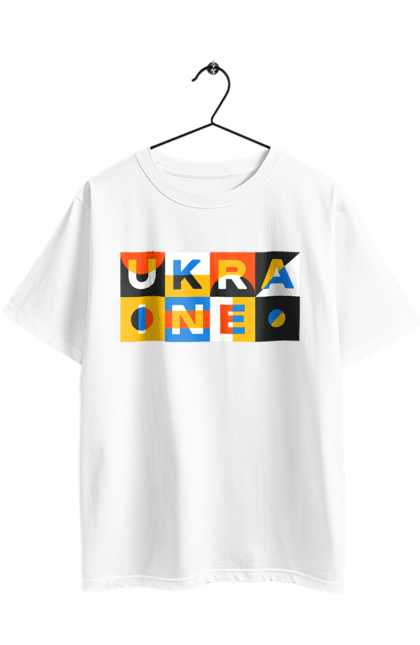 Футболка оверсайз з принтом "Україна". Напис україна, символ україни, текст україна, україна. 2070702