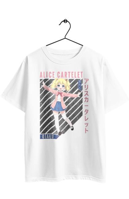 Oversized t-shirt with prints Kiniro Mosaic Alice Cartelet. Alice, alice cartelet, anime, gold mosaic, kiniro mosaic, kinmoza, manga. 2070702