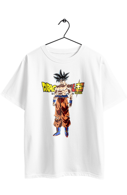 Oversized t-shirt with prints Dragon Ball Son Goku. Anime, dragon ball, goku, manga, son goku, tv series. 2070702