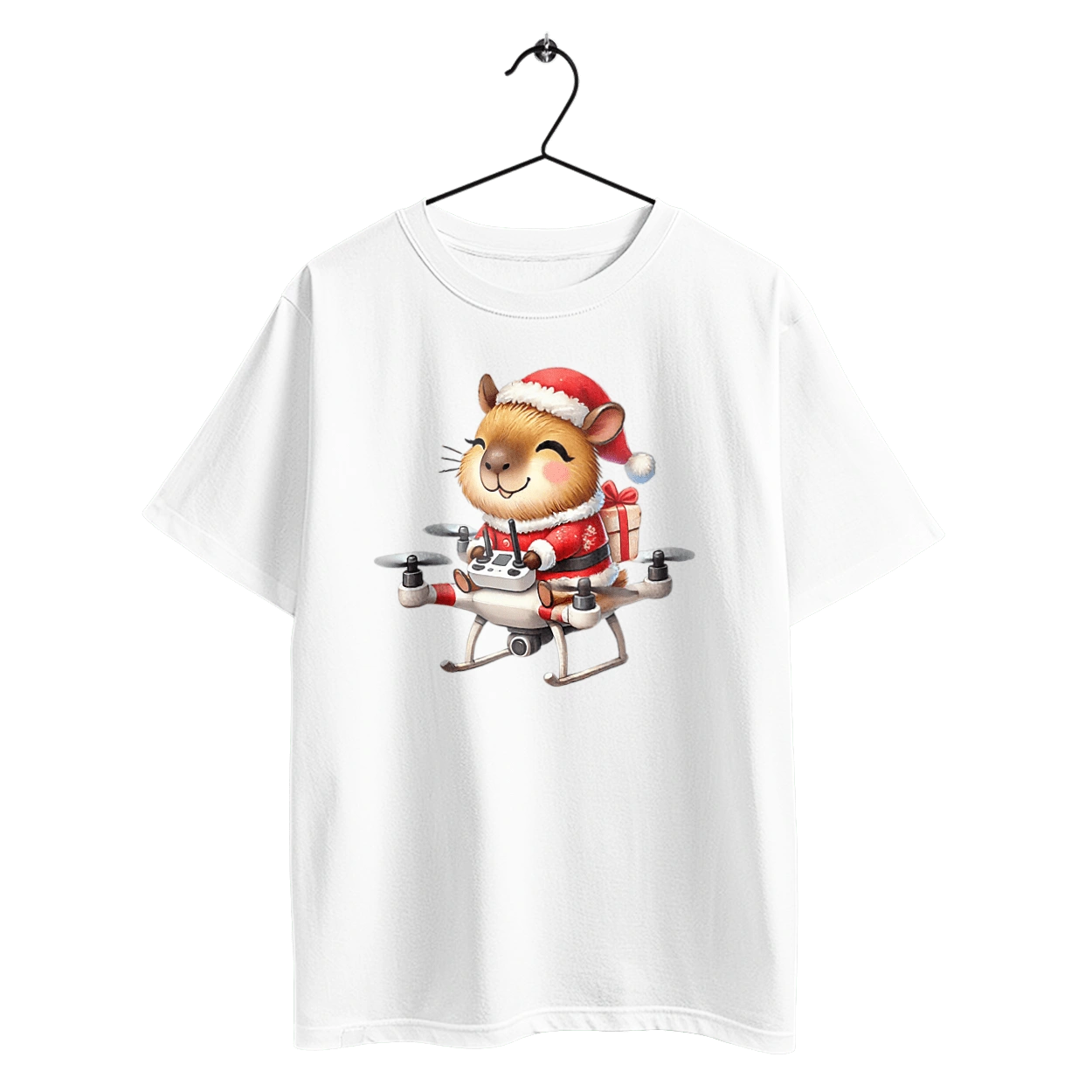 Christmas Capybara with a Gift