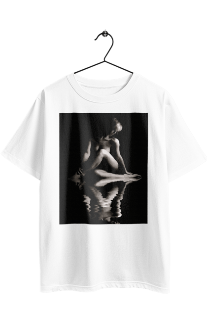 Футболка оверсайз з принтом "Краса тіла". Вигини жіночого тіла, грація тіла, груди, жіноче тіло, жіночі груди, краса тіла. 2070702