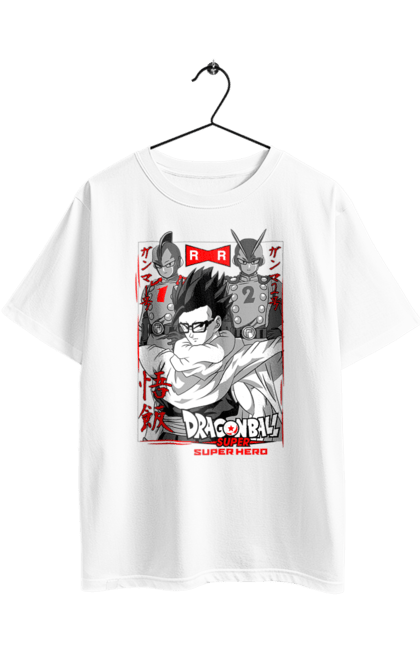 Oversized t-shirt with prints Dragon Ball Gohan. Anime, dragon ball, gohan, goku, manga, tv series, vegeta. 2070702