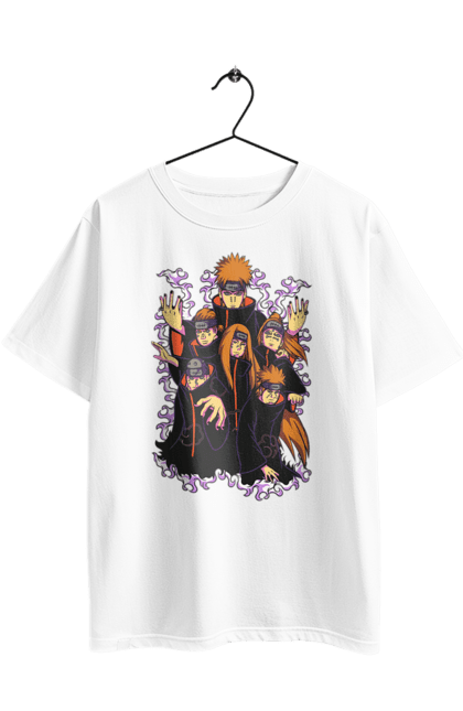 Футболка оверсайз з принтом "Наруто Акацукі". Akatsuki, naruto, акацукі, аніме, манга, наруто, ніндзя, пейн, персонаж, яхіко. 2070702