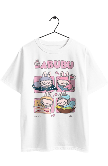 Футболка оверсайз з принтом "Сон Labubu". Labubu, weird cute, іграшки, лабубу. 2070702