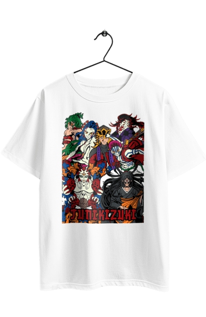 Футболка оверсайз з принтом "Винищувач Демонів". Demon slayer, kimetsu no yaiba, kokushibo, аніме, винищувач демонів, вища луна, дванадцять лун, демон, кокушибо, манга. 2070702