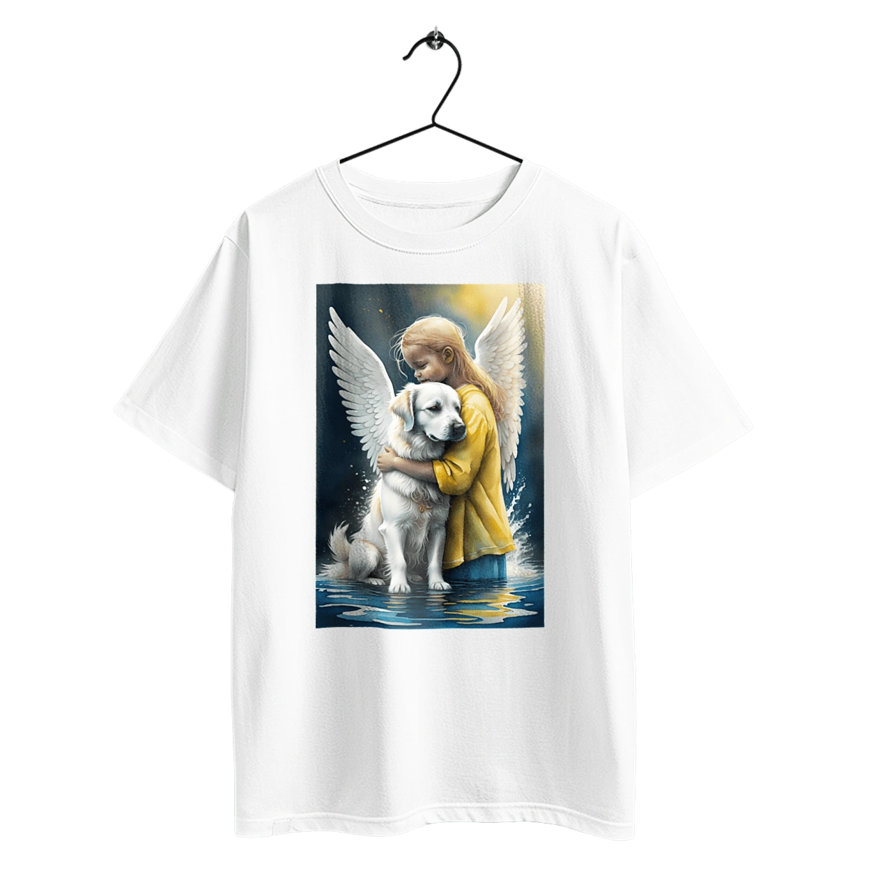 Girl and dog angel [memorial to dead animals]