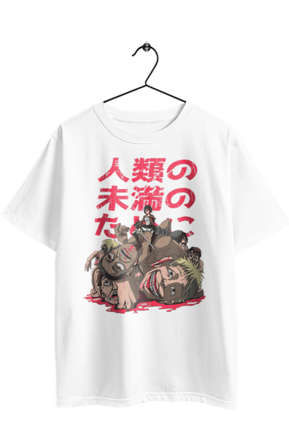 Футболка оверсайз з принтом "Атака Титанів Мікаса Аккерман". Anime, manga, mikasa ackerman, аніме, атака титанів, драма, манга, мікаса, мікаса аккерман. 2070702