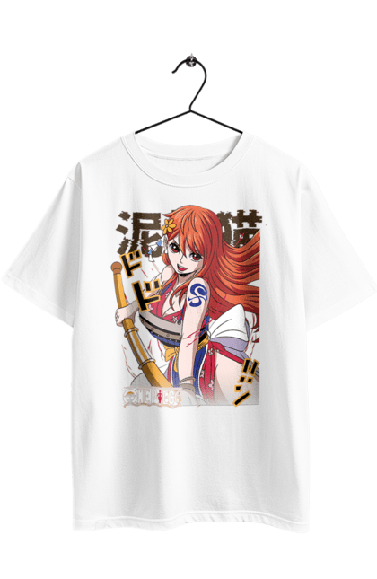 Футболка оверсайз з принтом "Ван Піс Намі". Cat burglar, nami, one piece, аніме, ван пис, ван піс, кішка-злодійка, манга, намі. 2070702