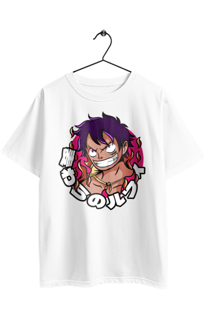 Футболка оверсайз з принтом "Ван Піс Луффі". Luffy, one piece, аніме, ван піс, великий куш, луффі, манга, монки де луффі, пірати. 2070702