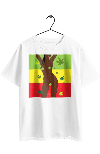 Oversized t-shirt with prints Naked Girl And Hemp. Hemp, naked, smoke, tits. 2070702