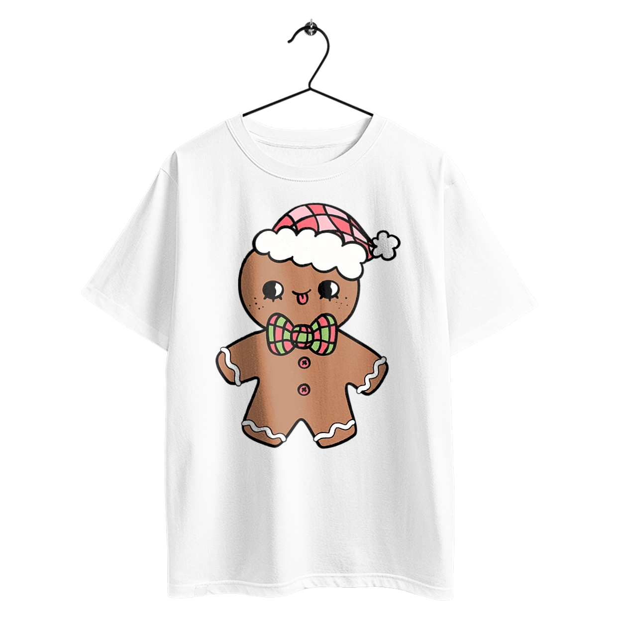 Gingerbread in a Christmas hat