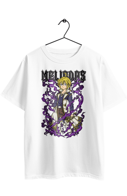 Футболка оверсайз з принтом "Сім смертних гріхів Меліодас". Seven deadly sins, аніме, гріх дракона, манга, меліодас, сім смертних гріхів. 2070702