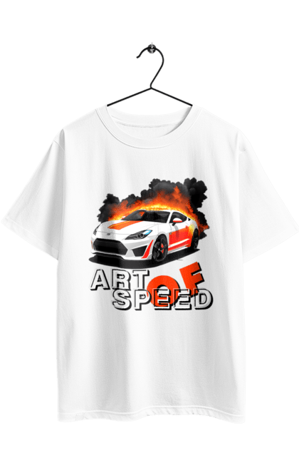 Футболка оверсайз з принтом "Швидкість". Авто, автомобіль, автомобільний, гонка, швидкість. 2070702