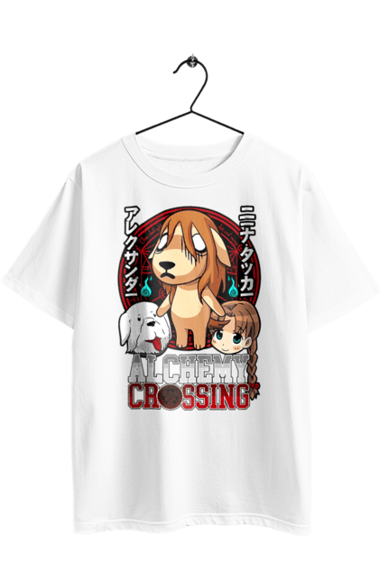 Футболка оверсайз с принтом Стальной алхимик Нина. Fullmetal alchemist, nina, аниме, манга, нина, ранобе, стальной алхимик, стимпанк. 2070702