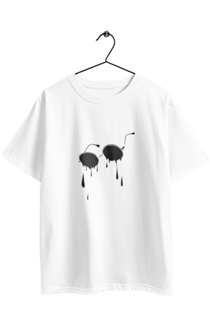 Футболка оверсайз з принтом "Окуляри". Літо, окуляри, сльози, сонячні окуляри. 2070702