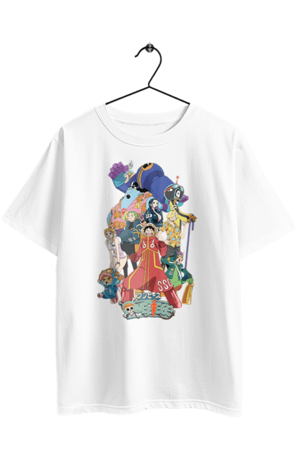 Футболка оверсайз з принтом "Ван Піс Луффі". Luffy, one piece, аніме, ван піс, великий куш, луффі, манга, монки де луффі, пірати. 2070702