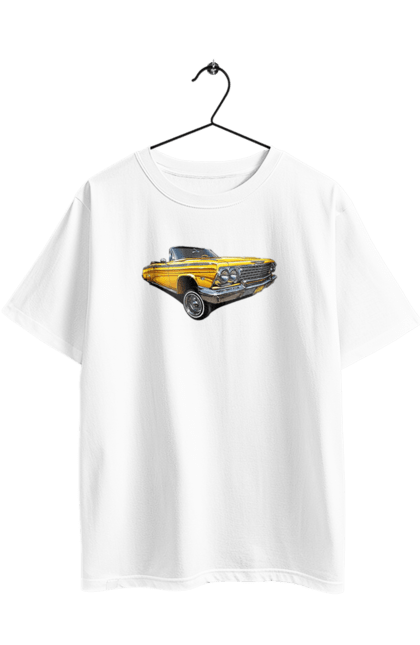 Oversized t-shirt with prints Car. Car, chevrolet, classic, impala, lowrider. 2070702