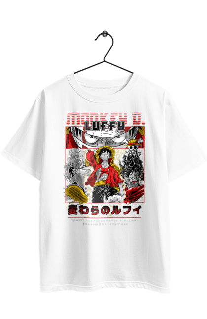 Футболка оверсайз з принтом "Ван Піс Луффі". Luffy, one piece, аніме, ван піс, великий куш, луффі, манга, монки де луффі, пірати. 2070702