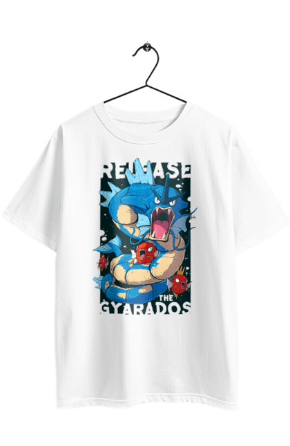 Oversized t-shirt with prints Pokemon Gyarados. Anime, games, gyarados, nintendo, pokemon, pokemon go. 2070702