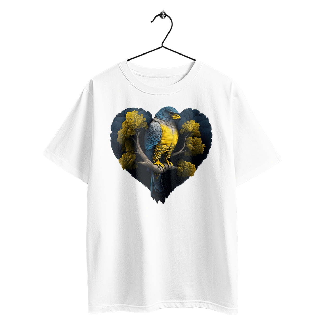 Blue and yellow falcon