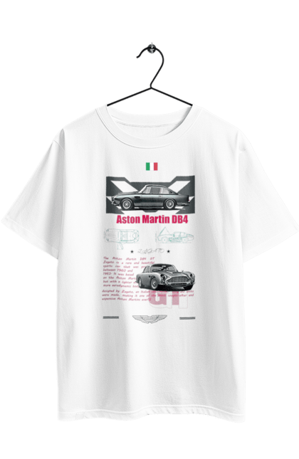 Футболка оверсайз з принтом "Aston Martin DB4". Aston martin, db4, авто, автомобіль, астон мартін, гонки, спорт, спортивний автомобіль. 2070702