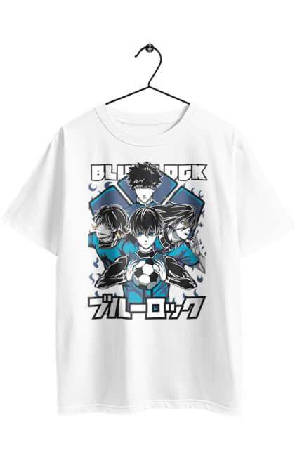 Oversized t-shirt with prints Blue Lock. Anime, blue lock, blue prison, manga, sport, sports anime. 2070702