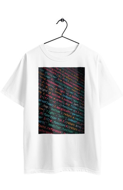 Футболка оверсайз з принтом "Код". Angular, c, css, html, it, javascript, jquery, php, python, react, svelt, vue, айтишник, айті, гумор, код, кодувати, прогер, програміст, програмісти, ти ж, ти ж програміст, тиж програміст. 2070702