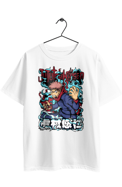 Футболка оверсайз з принтом "Магічна битва Ітадорі". Anime, jujutsu kaisen, manga, аніме, ітадорі, магічна битва, манга, містика, сукуна, темне фентезі. 2070702