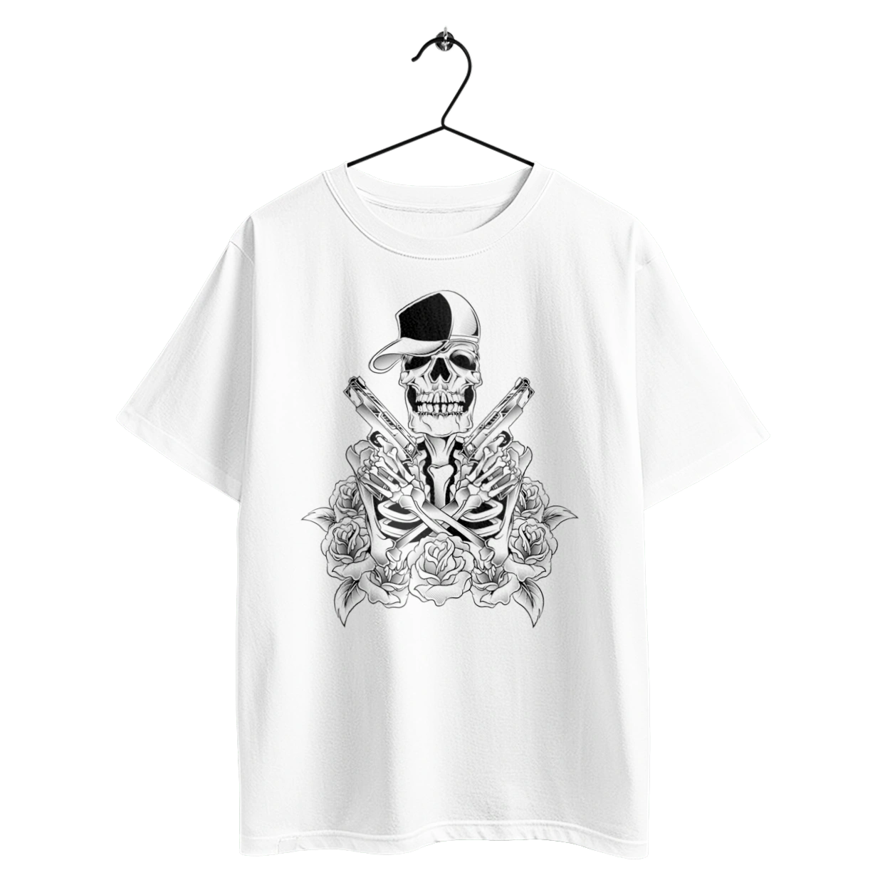 Skeleton with pistols