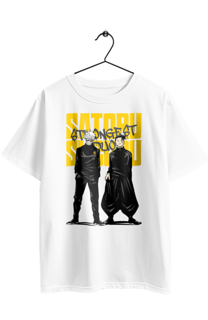 Футболка оверсайз з принтом "Магічна битва Годжо та Гето". Anime, geto, gojo, jujutsu kaisen, manga, suguru geto, аніме, годжо, магічна битва, манга. 2070702