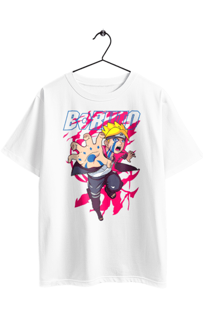 Футболка оверсайз с принтом Боруто. Boruto, аниме, боруто, враги, манга, неон, сериал. 2070702