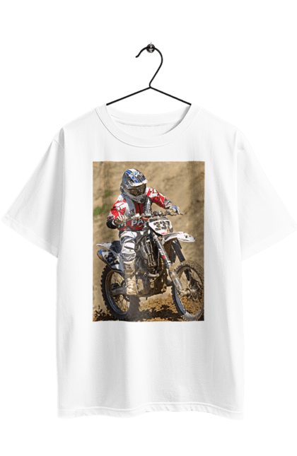 Футболка оверсайз з принтом "МОТОГОНЩИК". Мото, мотогонщик, мотоцикл, спорт, спортсмен. 2070702