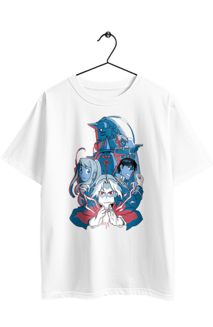 Футболка оверсайз з принтом "Сталевий Алхімік". Fullmetal alchemist, альфонс елрік, аніме, едвард елрік, комедія, манга, ранобе, сталевий алхімік, стімпанк. 2070702