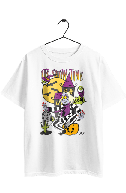 Oversized t-shirt with prints Beetlejuice. Beetlejuice, comedy, ghost, horror, movie, tim burton, warner bros. 2070702