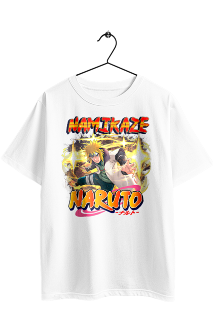 Футболка оверсайз з принтом "Наруто Мінато". Minato namikaze, naruto, аніме, манга, мінато намиказе, мінато наміказе, наруто, серіал, хокаге, четвертий хокаге. 2070702