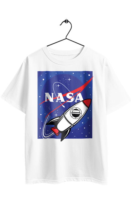 Футболка оверсайз з принтом "NASA". Nasa, авіація, астронавтика, дослідження, космонавтика, космос, наука, ракета, сша, технології. 2070702