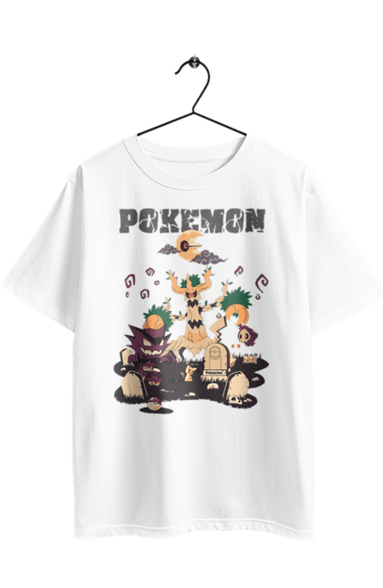 Oversized t-shirt with prints Pokemon. Anime, fushigibana, games, gengar, nintendo, pokemon, pokemon go. 2070702