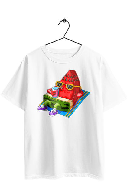 Oversized t-shirt with prints Watermelon Drinks Cocktail. Cocktail, summer, watermelon. 2070702