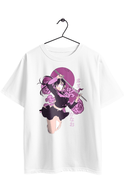 Футболка оверсайз с принтом Клинок Рассекающий Демонов Канао. Anime, demon slayer, kanao, kimetsu no yaiba, manga, аниме, истребитель демонов, канао, манга, сериал. 2070702