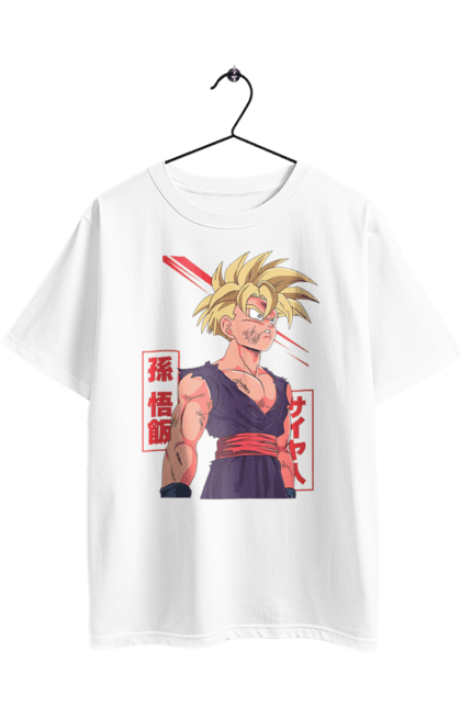 Футболка оверсайз з принтом "Перли дракона Гохан". Anime, dragon ball, goku, manga, аніме, гоку, гохан, манга, перли дракона. 2070702