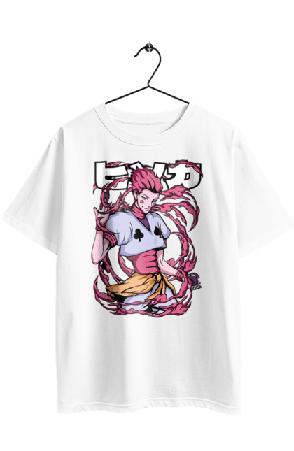 Oversized t-shirt with prints Hunter x Hunter Hisoka. Anime, antagonist, character, hisoka, hunter x hunter, manga. 2070702