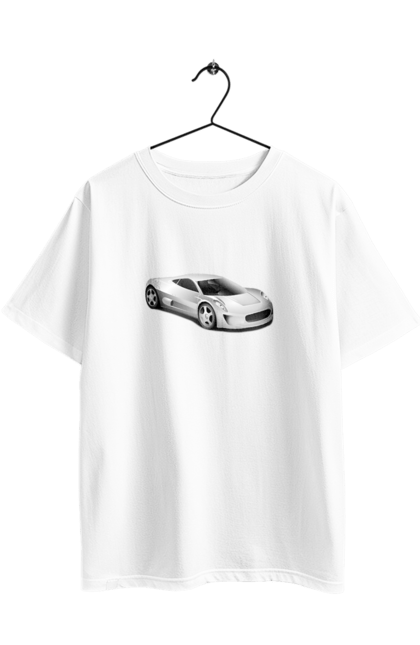 Футболка оверсайз з принтом "Авто.1". Авто, графіка, спортивне авто, фото, чорно-біле зображення. 2070702