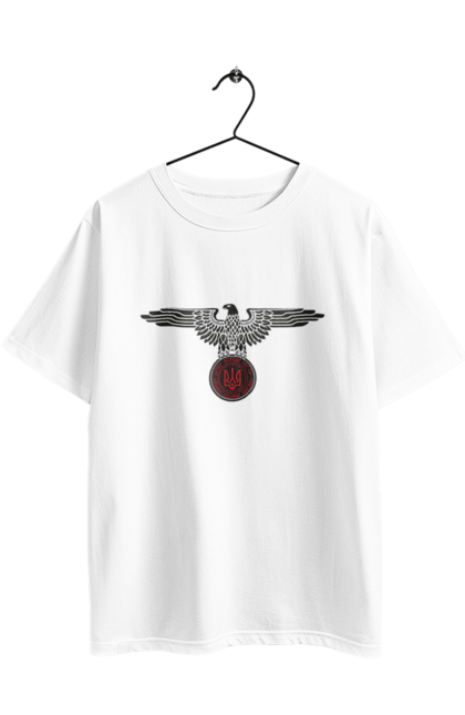 Футболка оверсайз з принтом "Орел і Український Герб". Герб, герб україни, орел, патріотичне, україна, українська символіка, українське. 2070702