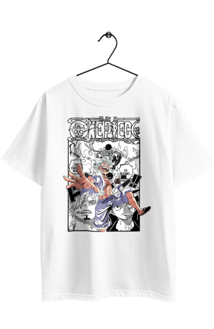 Футболка оверсайз з принтом "Ван Піс Луффі". Luffy, one piece, аніме, ван піс, великий куш, луффі, манга, монки де луффі, пірати. 2070702