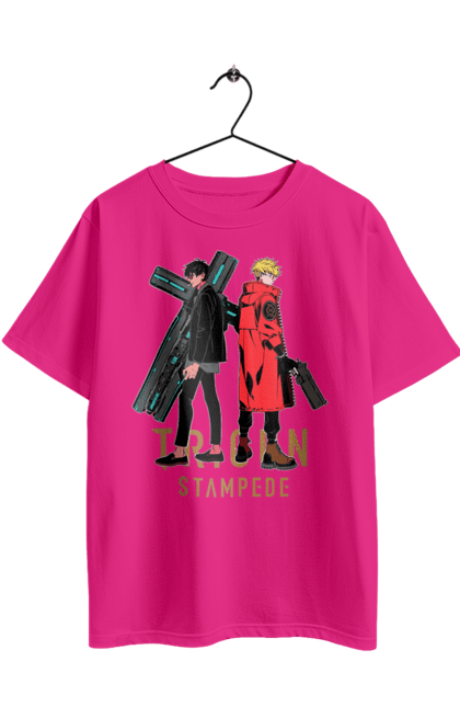 Oversized t-shirt with prints Trigun. Anime, manga, netflix, nicholas d. wolfwood, trigun, vash the stampede. 2070702