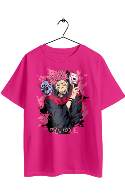 Футболка оверсайз з принтом "Магічна битва Сукуна". Anime, jujutsu kaisen, manga, sukuna, аніме, магічна битва, манга, містика, сукуна, темне фентезі. 2070702