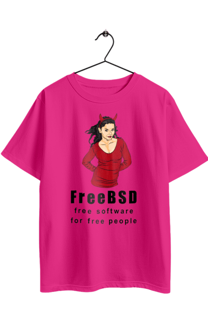 Футболка оверсайз з принтом "Freebsd Для Вільних". Bsd, freebsd, unix, адміністратор, айті, айтішник, безкоштовна, безкоштовно, бестія, вільна, демон, демонесса, доступність, незалежність, операційна система, ос, програміст, програмне забезпечення, свобода, сисадмін, система, системний адміністратор, софт, текст, червоний, чорний. 2070702