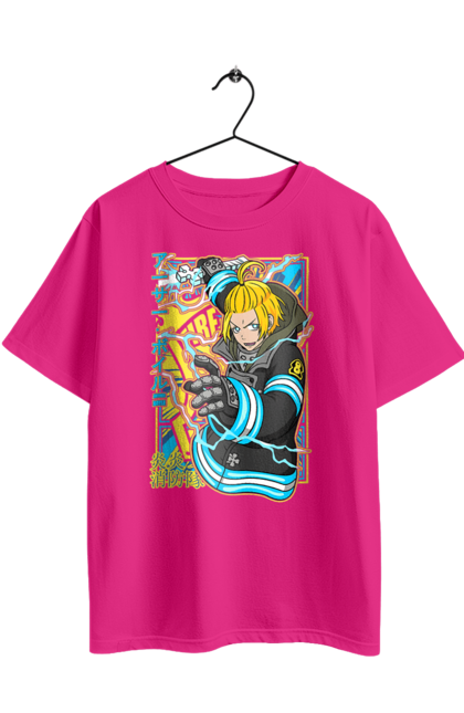 Футболка оверсайз з принтом "Палаюча пожежна бригада Артур Бойл". Arthur boyle, fire force, аніме, артур, артур бойл, королівський лицар, манга, палаюча пожежна бригада. 2070702